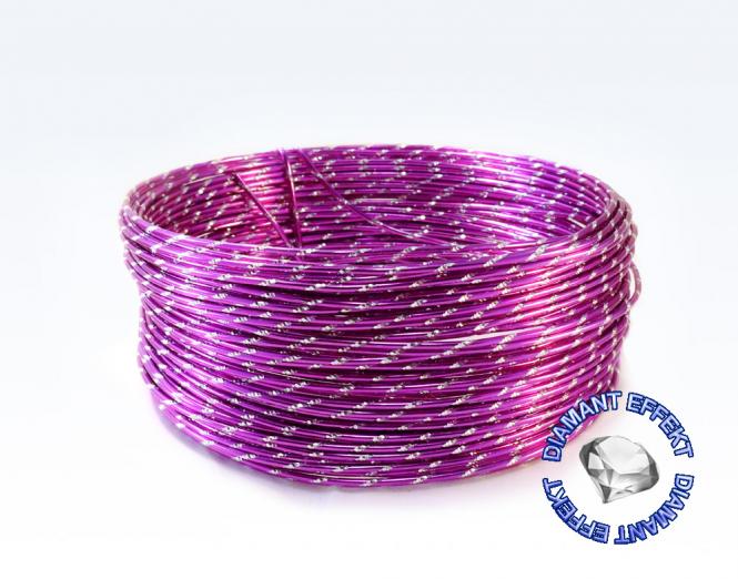 Aludraht Diamant Look 2mm x 30m LAVENDEL SPARPACK 
