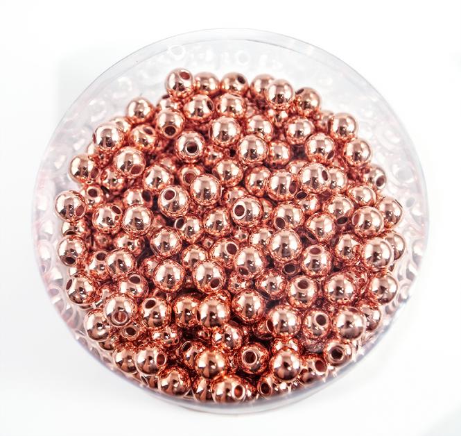 Perlen KUPFER METALLIC 10mm 115 Stück 