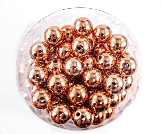 Perlen KUPFER METALLIC 20mm  10 Stück 
