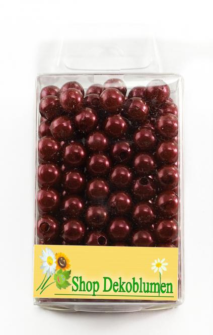 Perlen DUNKELROT 8mm 144 Stück 