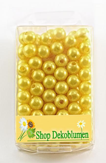 Perlen GELB 8mm 144 Stück 