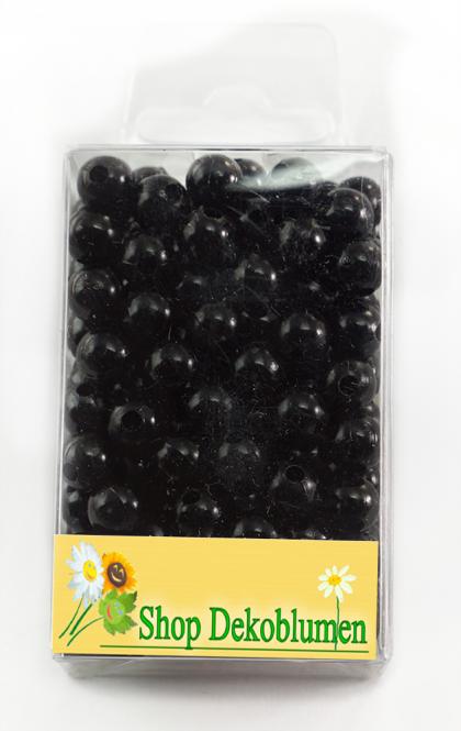 Perlen SCHWARZ 8mm 144 Stück 