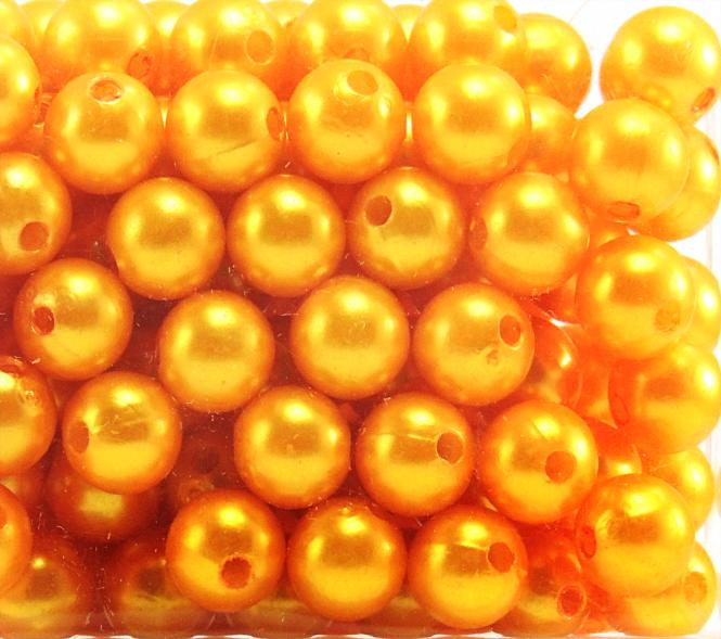 Perlen ORANGE 10mm 120 Stück 