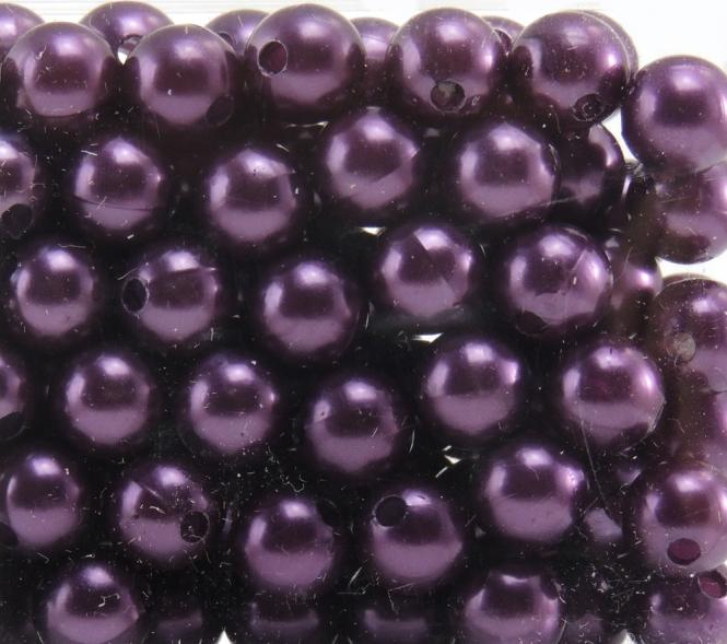 Perlen AUBERGINE 10mm 120 Stück 