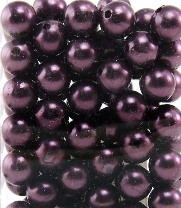 Perlen AUBERGINE 14mm 72 Stück 