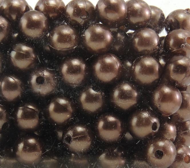 Perlen BRAUN 10mm 120 Stück 