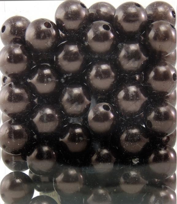 Perlen BRAUN 14mm 72 Stück 