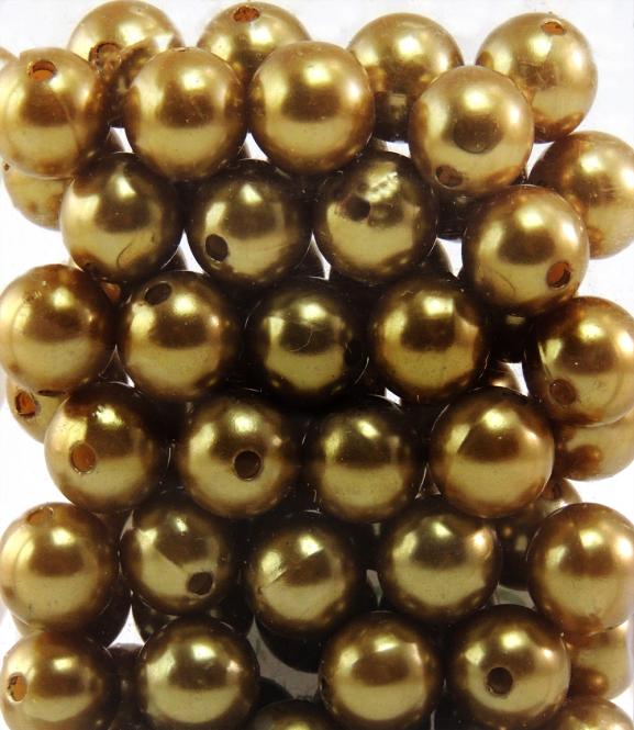 Perlen GOLD 14mm 72 Stück 