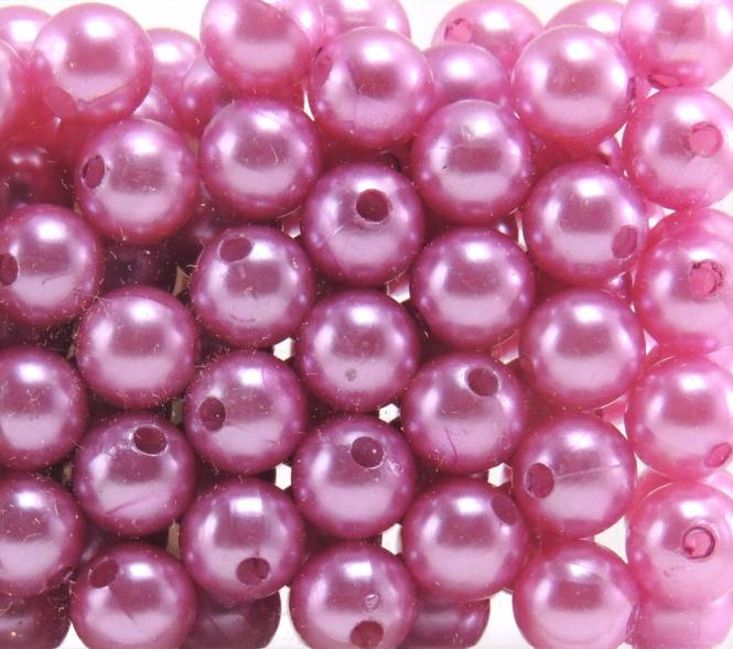 Perlen ROSA (bright lilac) 10mm 120 Stück 