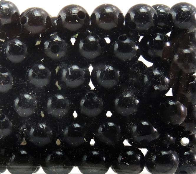 Perlen SCHWARZ 10mm 120 Stück 