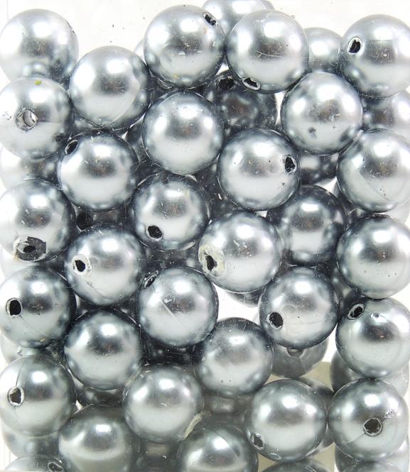 Perlen SILBER 14mm 72 Stück 