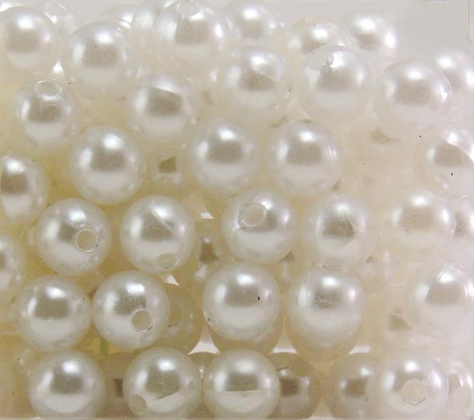 Perlen WEISS 10mm 120 Stück 
