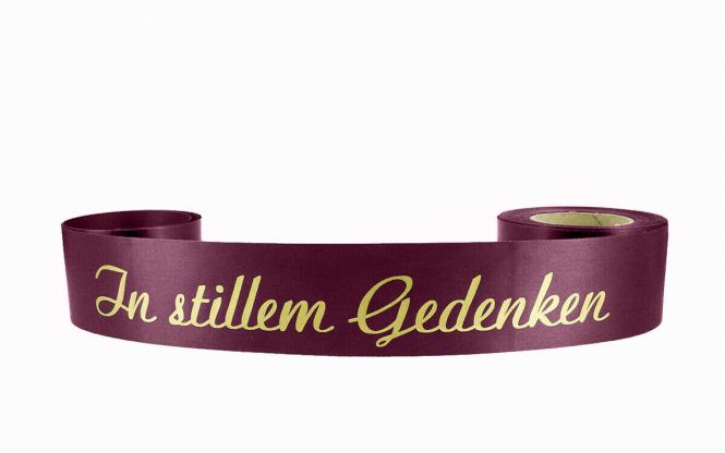 30 x Trauerspruch " In stillem Gedenken " BORDO 