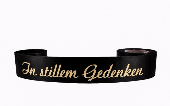 30 x Trauerspruch " In stillem Gedenken  SCHWARZ 