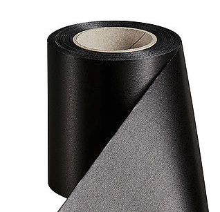 Super - Satin ohne Rand 10cm x 25m SCHWARZ 